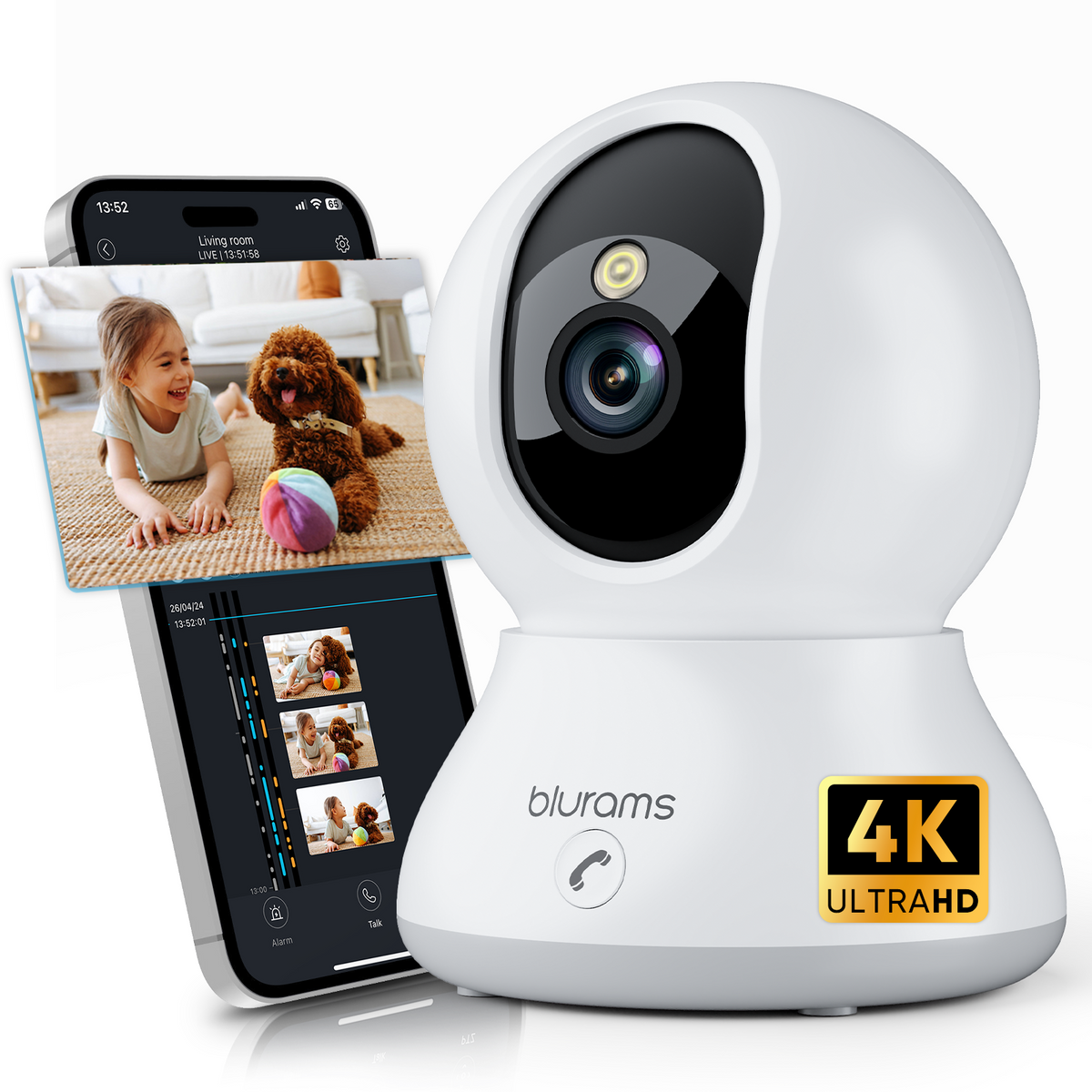 8MP Indoor Camera with Phone App - 1