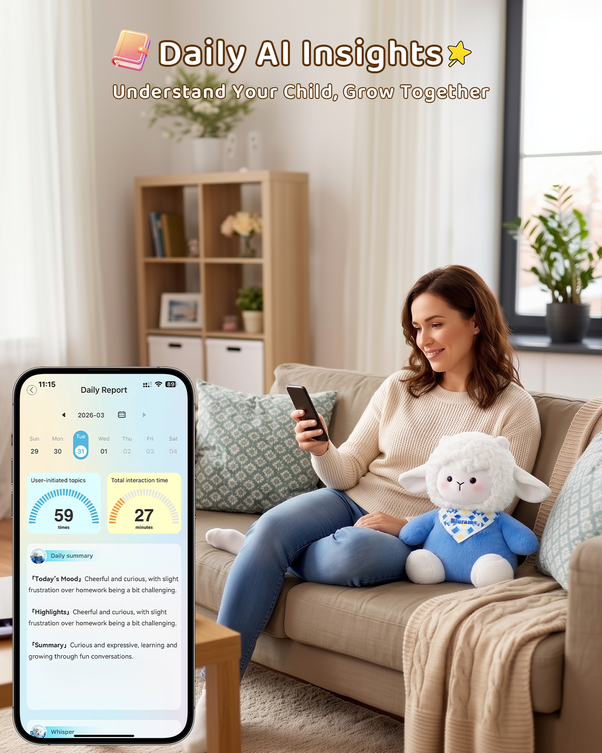 blurams Baamy AI Talking Plush Toy for Kids