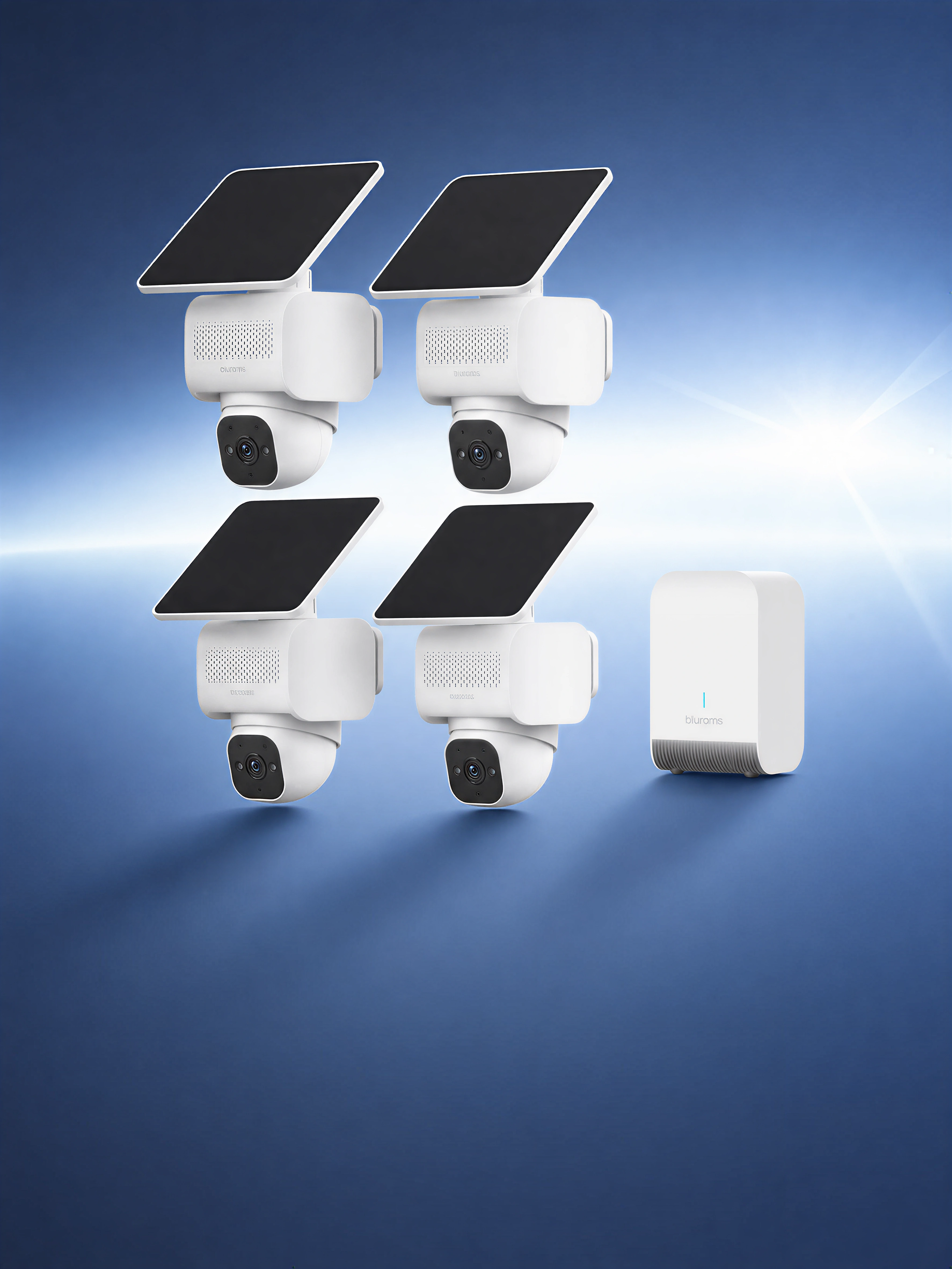 Blurams four-camera outdoor security kit with HomeStation